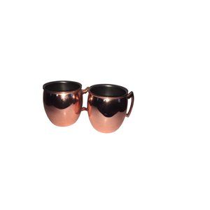 Two Copper coated drinking mugs